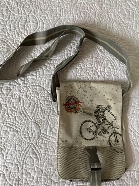 Unisex- Adventure Bike Crossbody Bag in Light Beige
